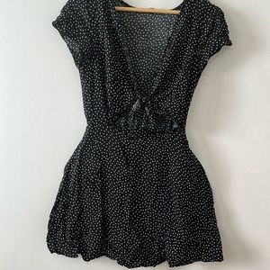 Brandy Melville front tie polka dot dress